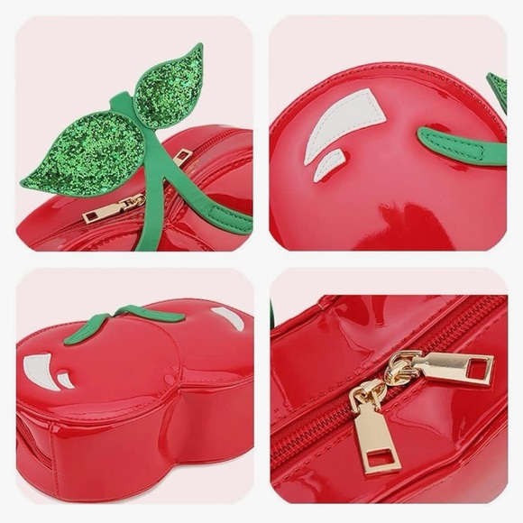 Vibrant Red Cherry Crossbody Bag - Picture 6 of 9